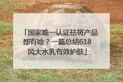 国家唯一认证祛斑产品都有啥？一篇总结618风大水乳有效护肤